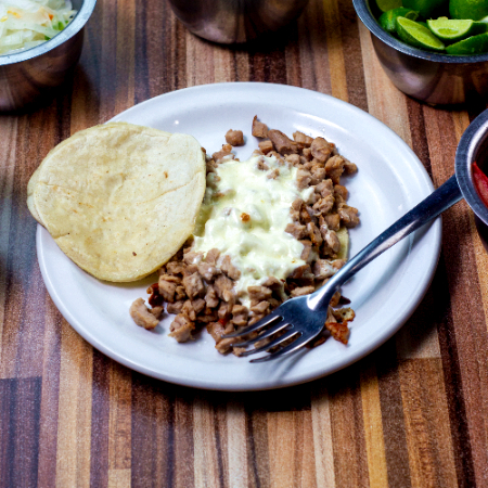 Taco de Chuleta Con Queso Maíz