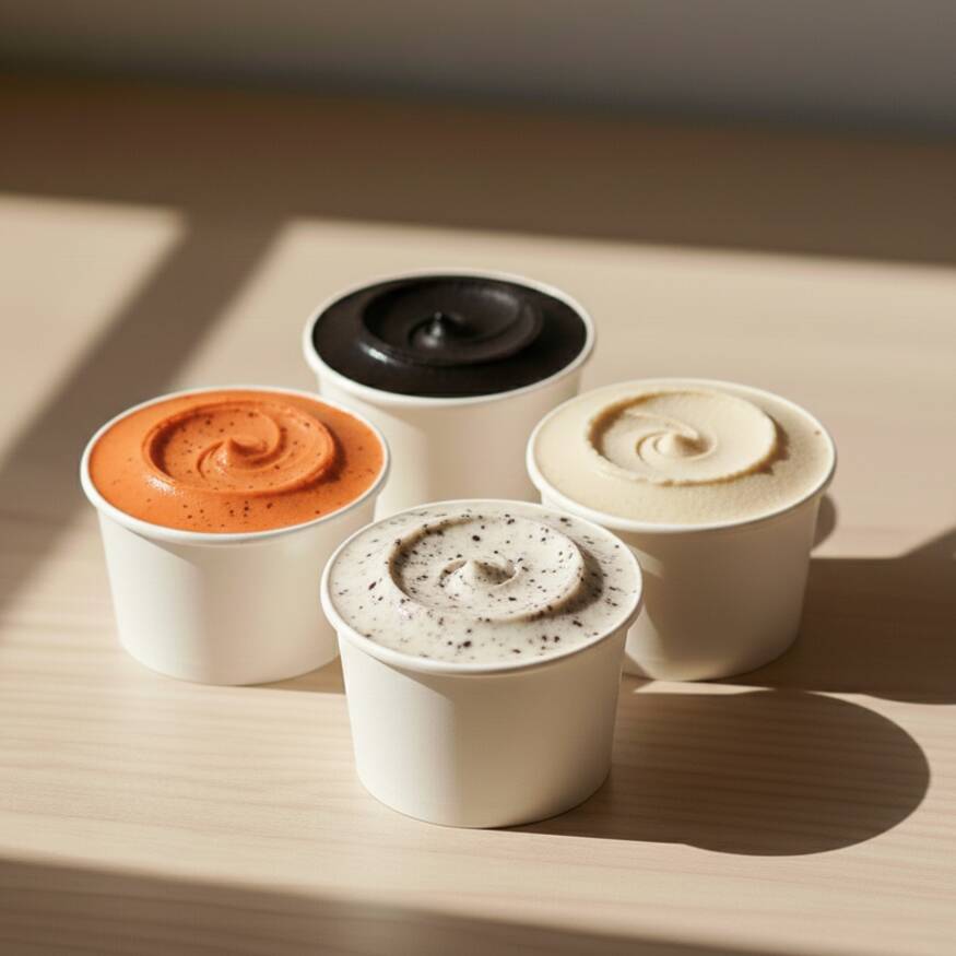 Gelato quarteto - 960 g. Escolha até 4 sabores. Ideal para família ou grupos