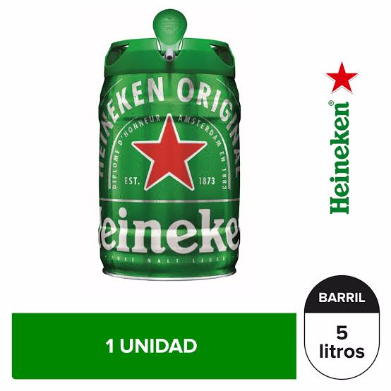 Barril Heiniken x 5 Litros