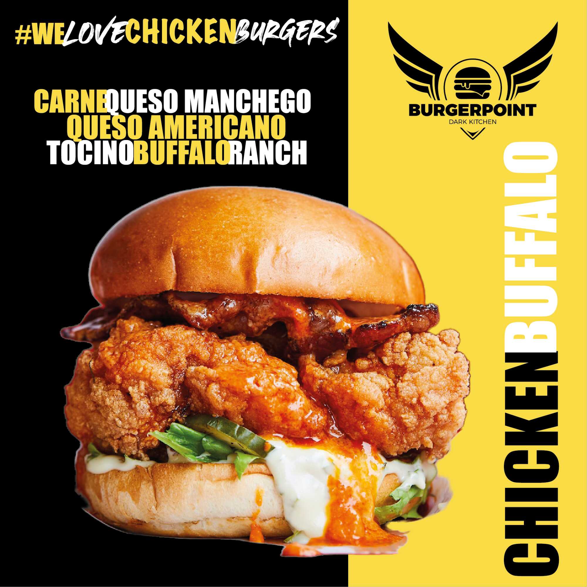 Hamburguesa Chicken Buffalo.