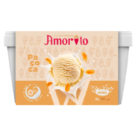 Sorvete de amendoim com farinha de amendoim.