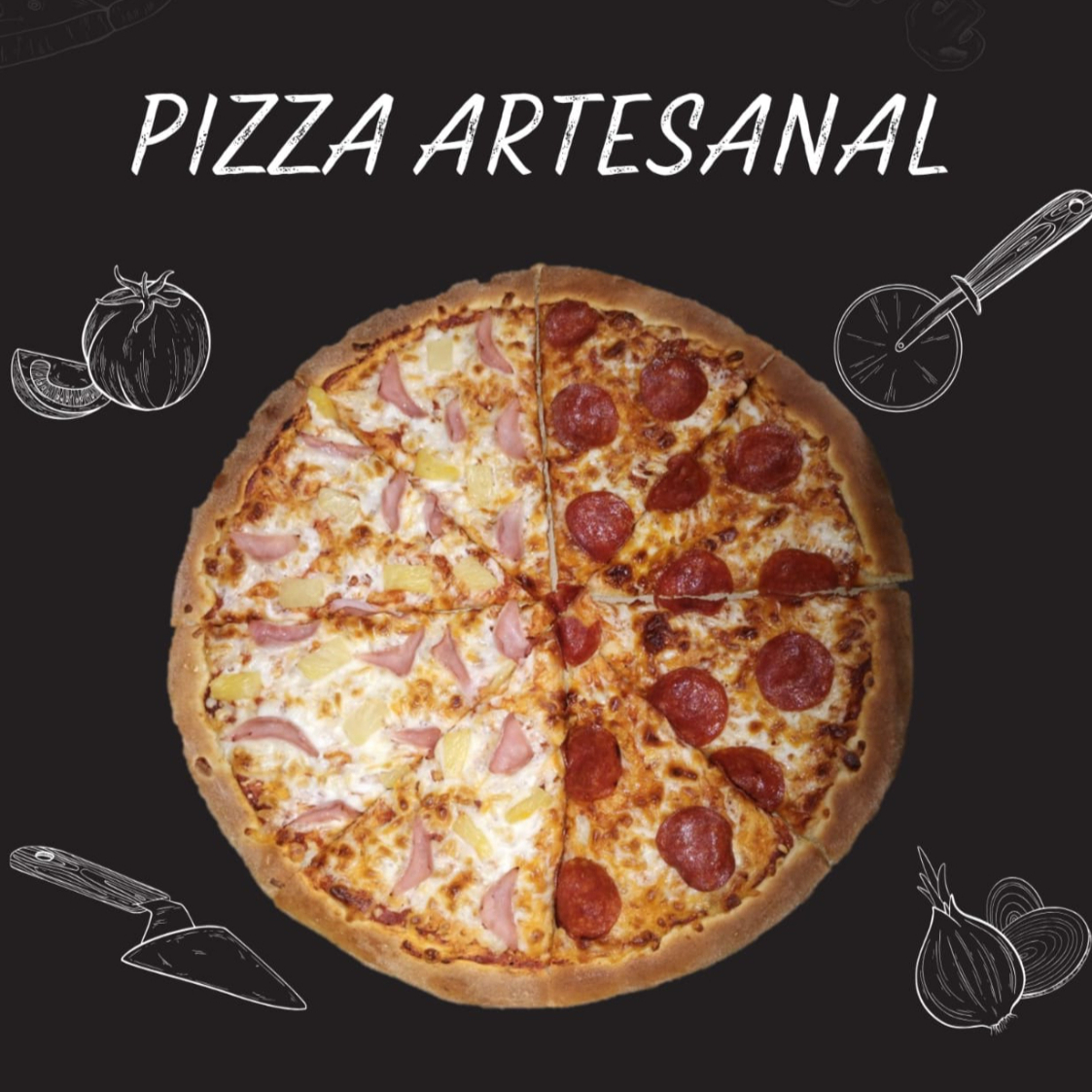 Pizza Grande Hawaiana / Pepperoni