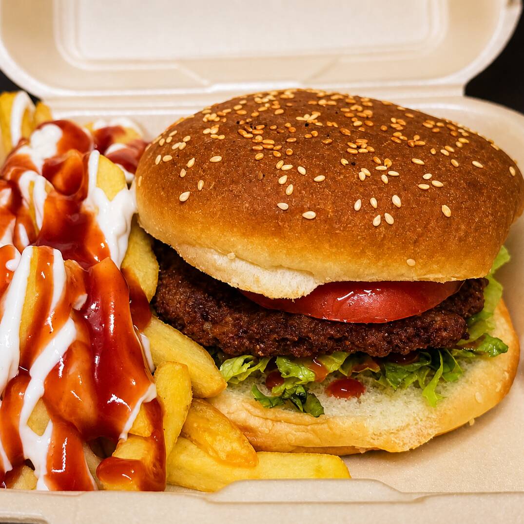 Hamburguesa Sencilla + Papas