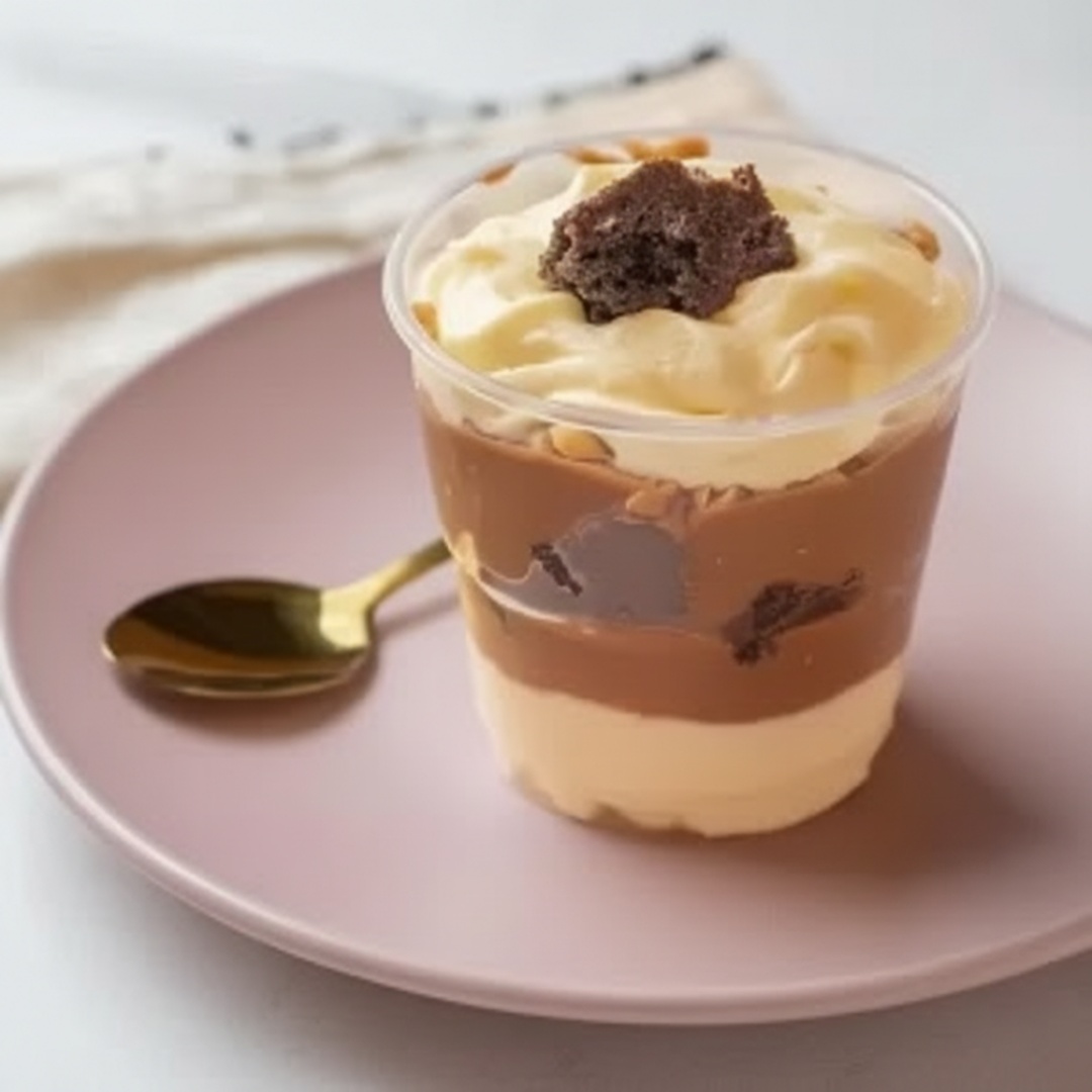 Um bolo de pote perfeito para os amantes de chocolate. Combina camadas de brownie artesanal, mousse e brigadeiro de chocolate diet com amendoim picado, garantindo uma explosão de sabor e textura, sem açúcar. Informação Nutricional (100g): Valor Energético 185 kcal, Carboidratos 15g, Proteínas 8g, Gorduras Totais 12g (Saturadas 4g), Fibra Alimentar 1,8g e Sódio 45mg. Lista de Ingredientes: Mousse de chocolate diet (creme de leite, cacau em pó, chocolate diet, adoçantes: stevia, sucralose, sorbitol), brigadeiro (leite condensado diet, cacau em pó, gordura vegetal, adoçantes: maltitol, stevia), brownie artesanal (whey protein, ovos, óleo de coco, farinha de castanha de caju, farinha de arroz, chocolate diet, cacau em pó, adoçantes: stevia, sucralose, sorbitol) e amendoim picado. Alergênicos: Contém leite, amendoim e ovos. Pode conter traços de: castanha de caju, castanha-do-pará, nozes, amêndoas e soja. Não contém glúten. Não contém açúcar.