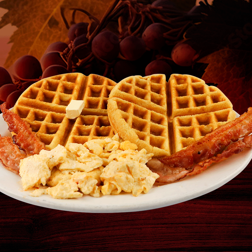 Waffle Americano (Huevos Revueltos) C