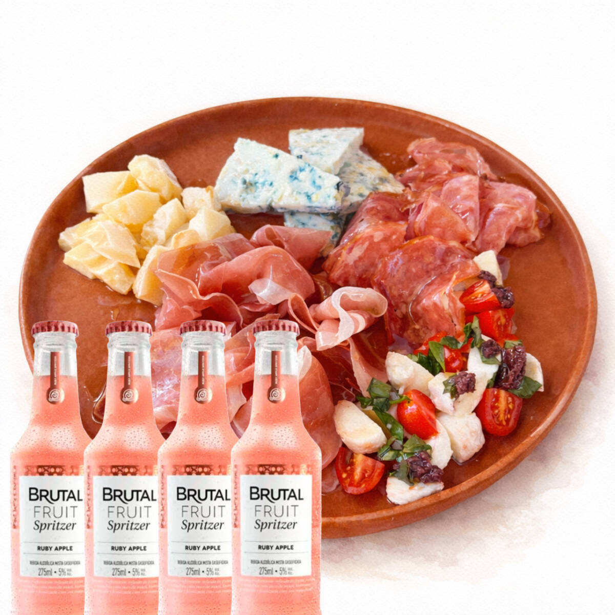 Tábua de frios s2 + 4 Brutal Fruit Spritzer