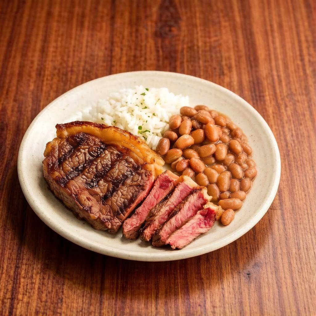 Descubra a deliciosa experiência de saborear nossa marmita de Contra Filé Grelhado. Este prato apresenta um suculento bife de contra filé, grelhado à perfeição para realçar seu sabor natural e inconfundível. Acompanha arroz soltinho, feijão caseiro com tempero na medida certa, farofa crocante e uma refrescante salada .