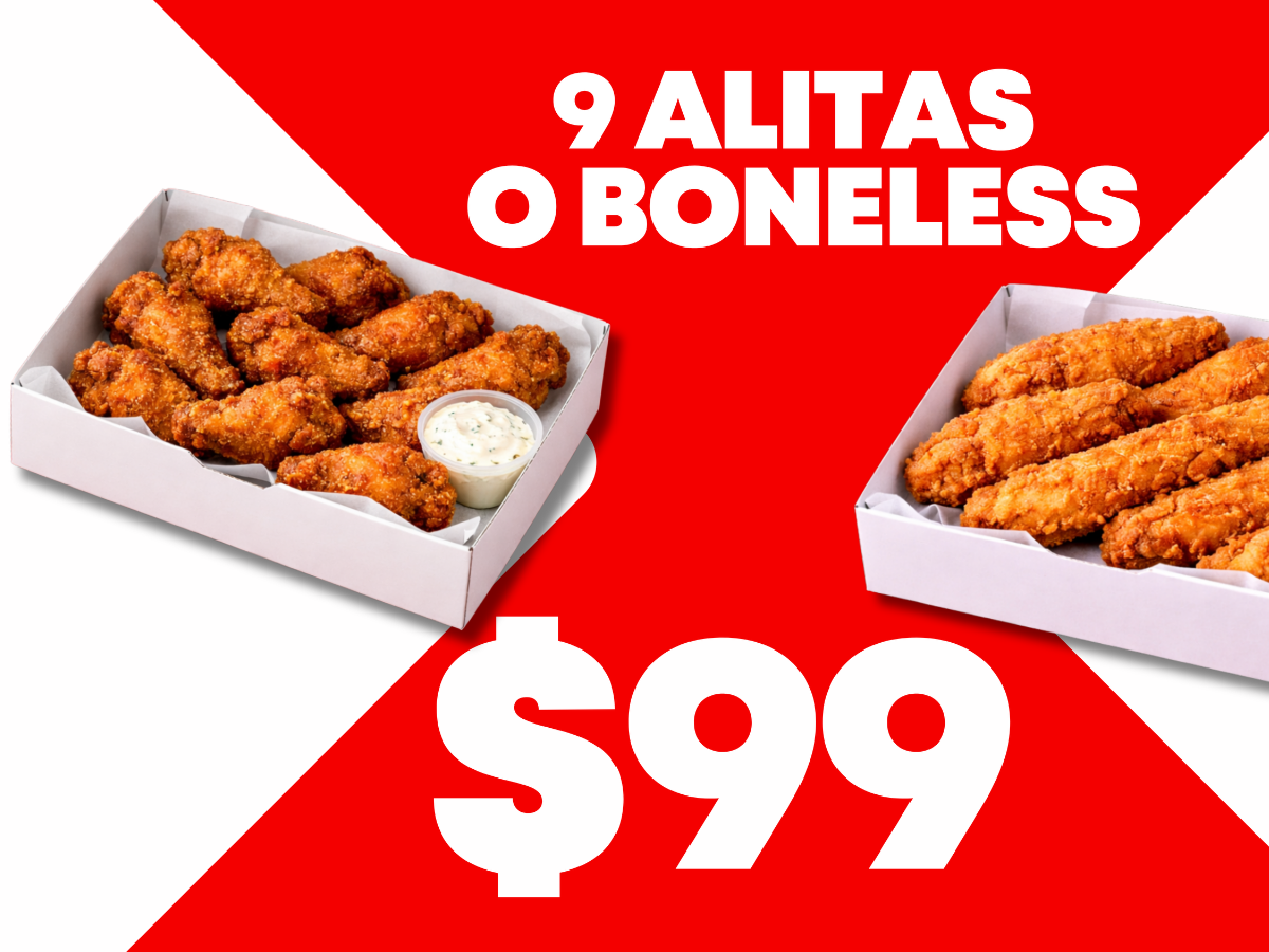 Metro, Alitas y Boneless (Paraíso)