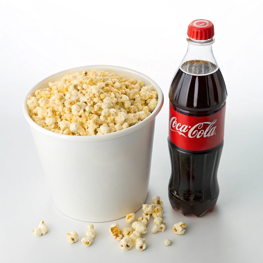 COMBO Palomitas Naturales + una Coca-Cola de 600ml