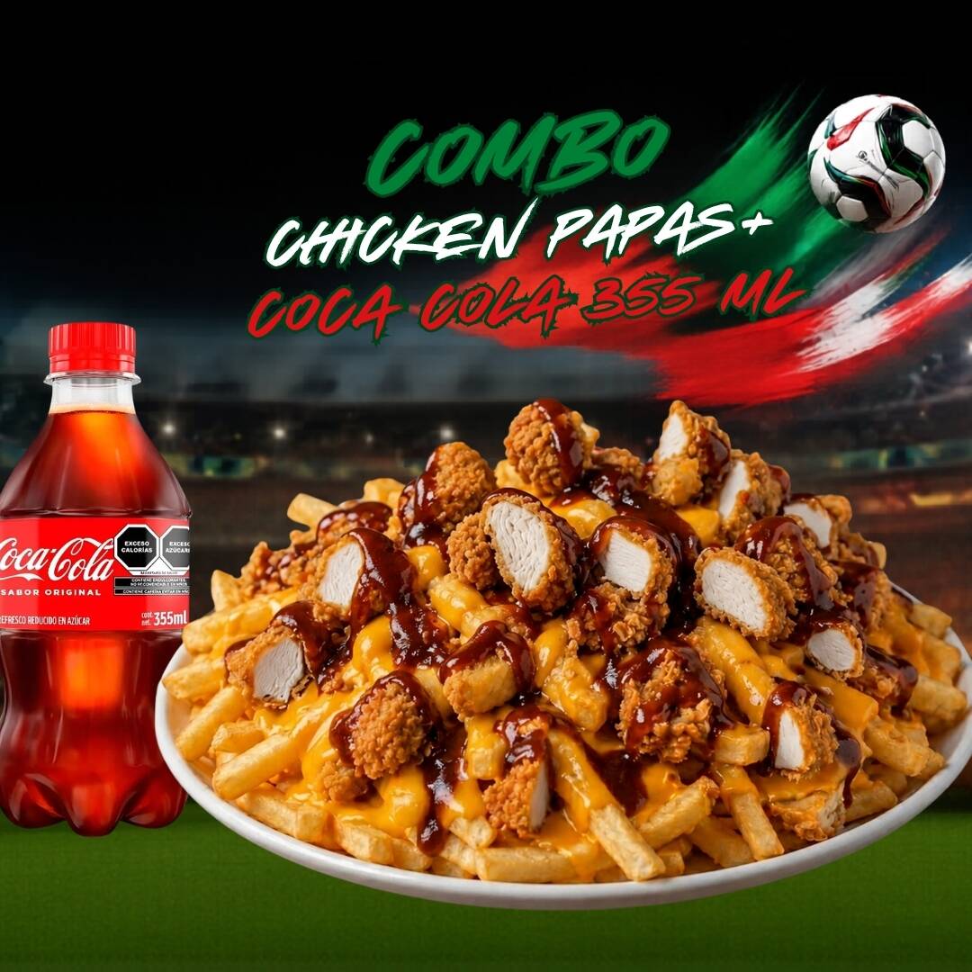 Chicken Papas +Coca Cola