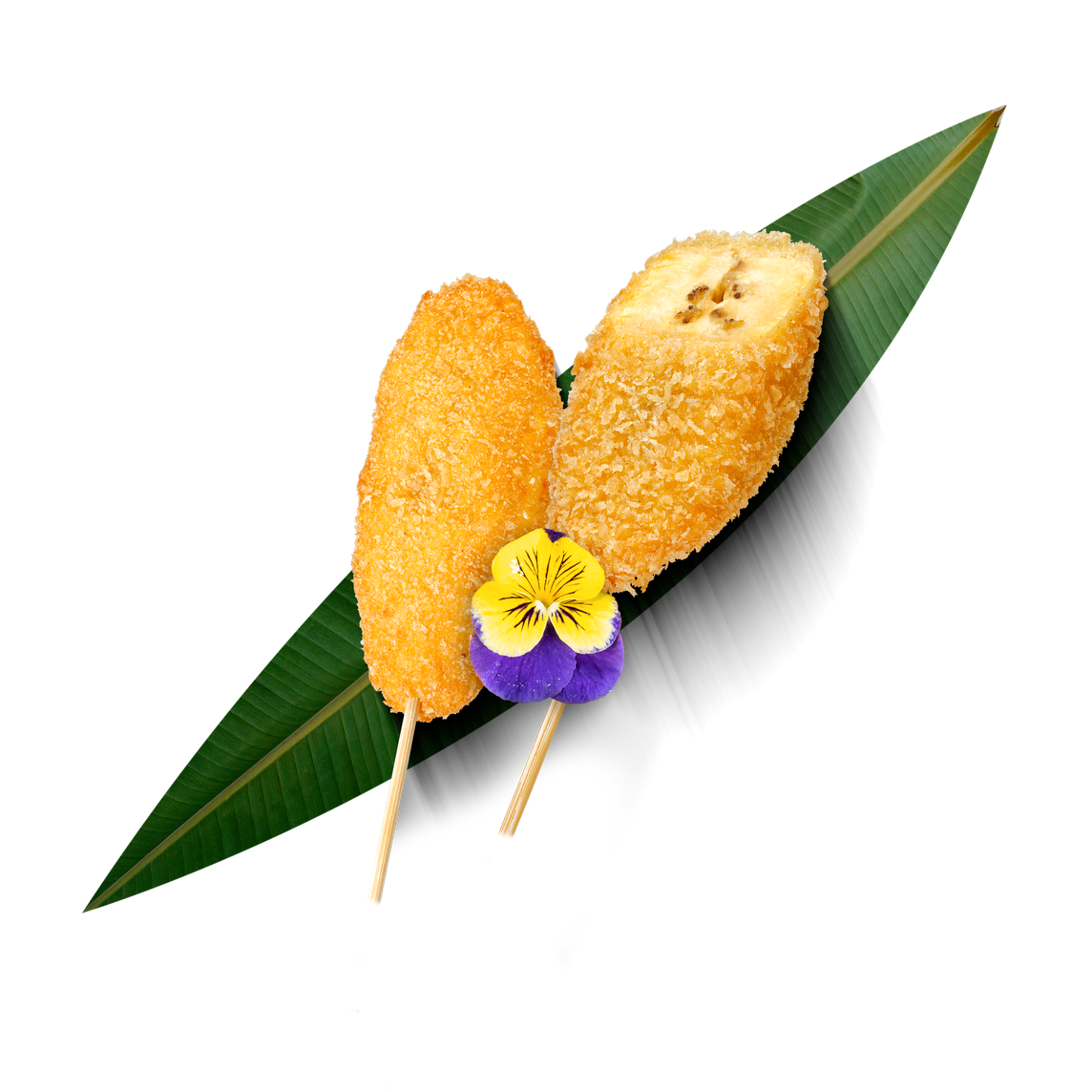 KUSHIAGE DE PLÁTANO + QUESO
