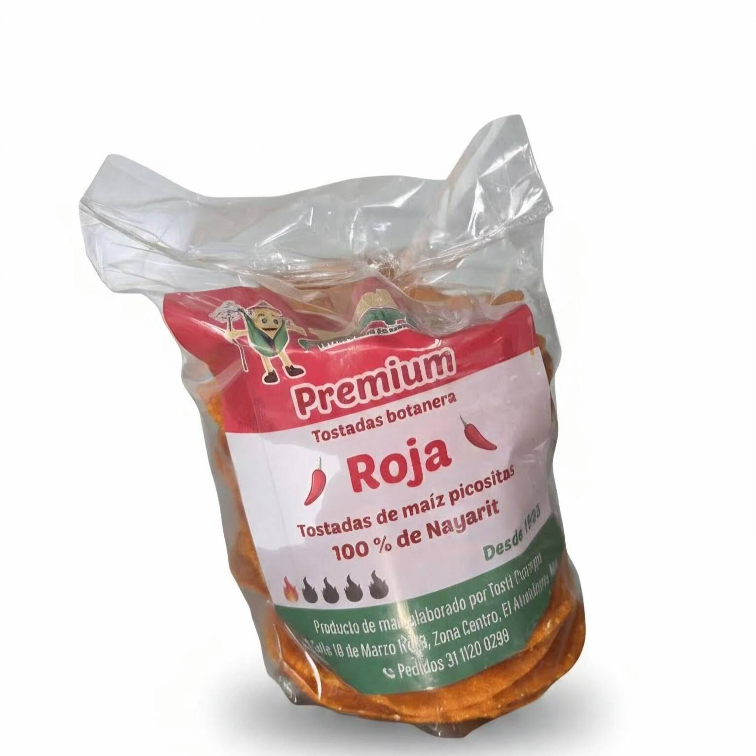 Tostadas Rojas de 15 Pzs.
