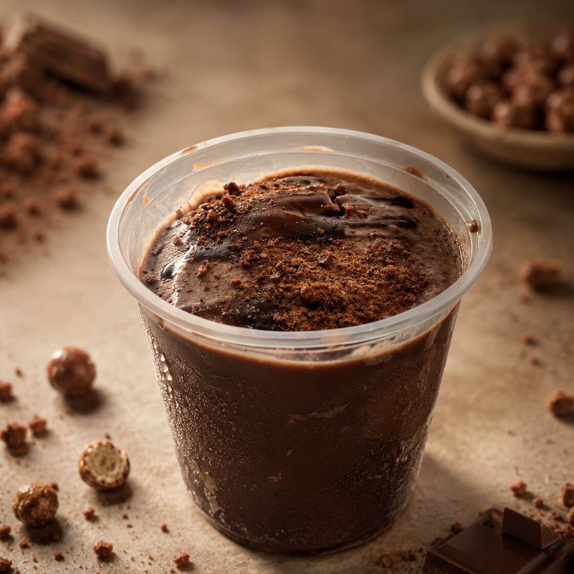 Nosso Sorvete de Ovomaltine é preparado com um sabor marcante de malte e chocolate, realçado pela cremosidade irresistível que só o Ovomaltine pode trazer. Com pedaços crocantes que se misturam a cada colherada, essa é a combinação perfeita para quem busca uma explosão de sabor em um clássico que conquista todas as idades.