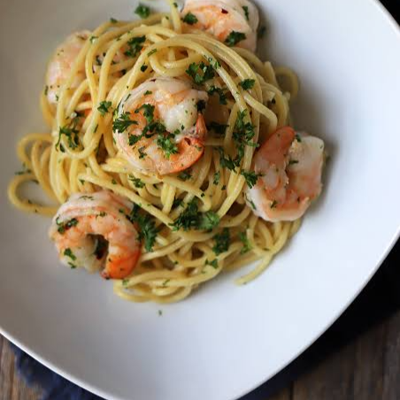 Pasta con Camarones