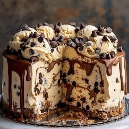 Pastel de Helado Sabor Choco Chips
