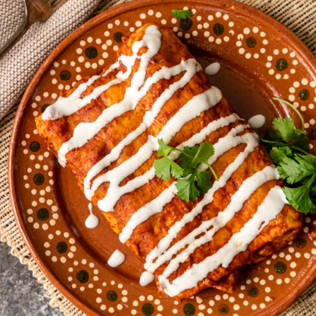 Enchiladas Rojas con Pollo