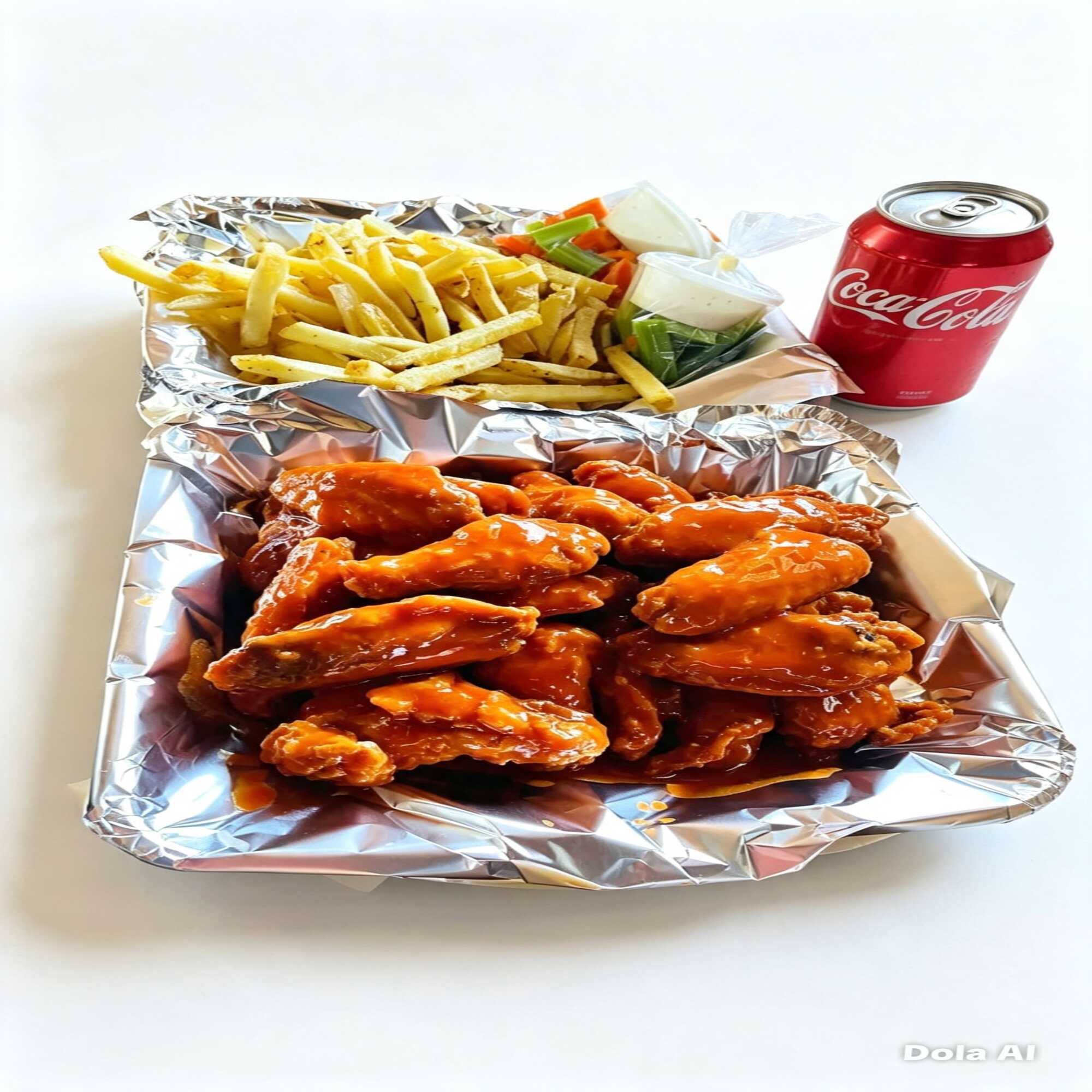 16 Alitas , Papás ala Francesa y Refresco de 450ml
