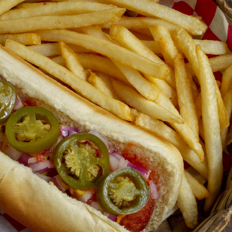 Hot Dog Jumbo Con Papas