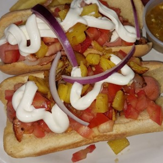 HOTDOGS (2 PIEZAS CON TOCINO), HOT DOGS
