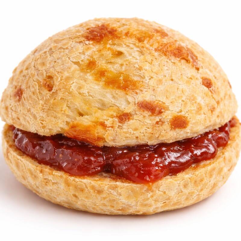 Delicioso Pão de Queijo 80g com Goiabada em Fatias