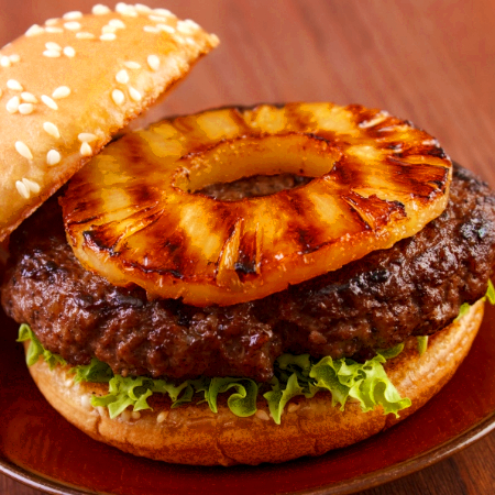 Hamburguesa Piña Con Papas