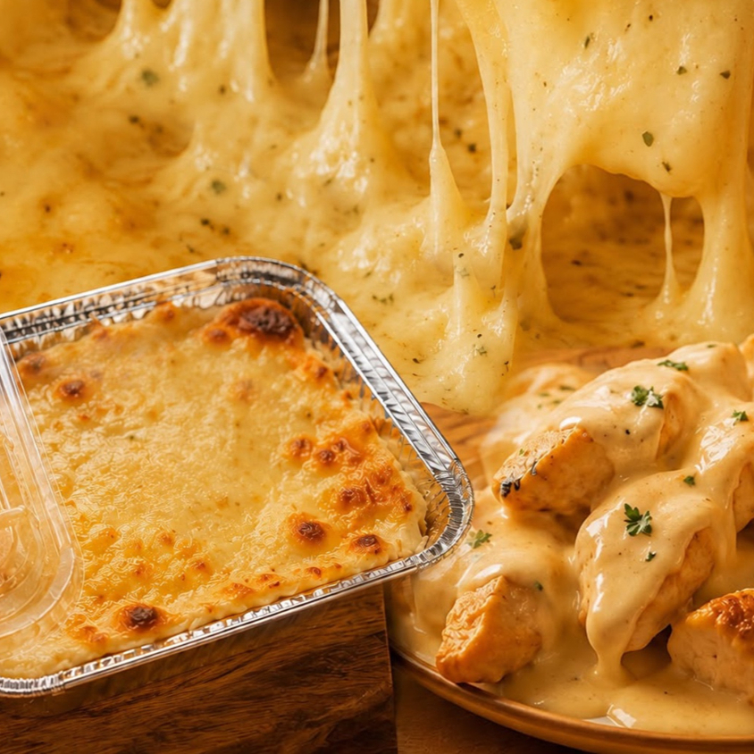 LASAÑA ALFREDO DE POLLO