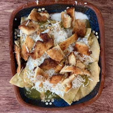 Chilaquiles Pollo Empanizado