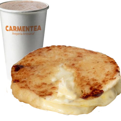 Combo Arepa Quesuda y Bebida