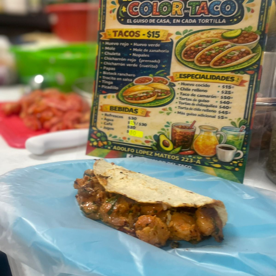 Taco de camarón