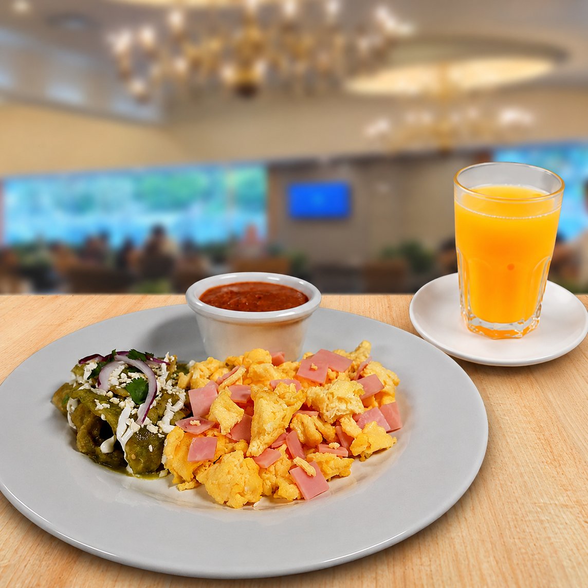 Huevos + Jugo de naranja