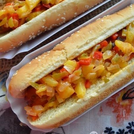 Hot dog hawaiano