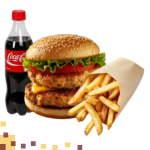 Hamburguesa de Pollo Doble Sencilla