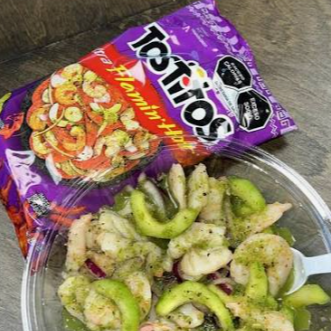 Aguachile con Tostitos