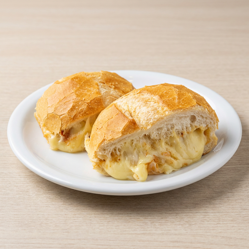 Pão e queijo prato