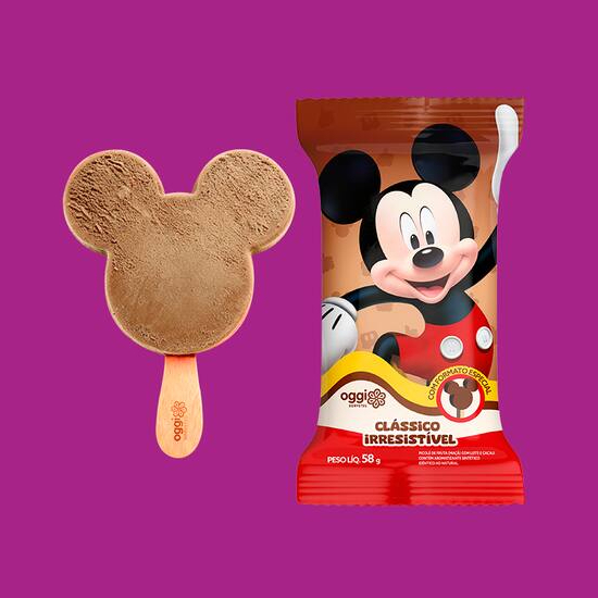 Em formato da icônica cabeça do Mickey, esse picolé é um clássico! Com sabor delicioso de cacau ao leite e base de fruta, é fonte de fibras e traz o equilíbrio perfeito entre nutrição e diversão. Alérgicos: contém derivados de leite. Pode conter cevada, trigo, centeio, aveia, ovos, amendoim, soja, amêndoa, avelãs, castanha-de-caju, castanha-do-pará, macadâmias, nozes e pistaches.