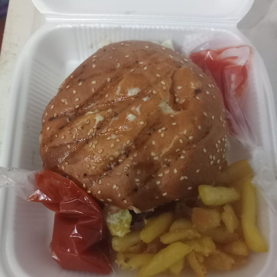 Hamburguesa clásica c/papas