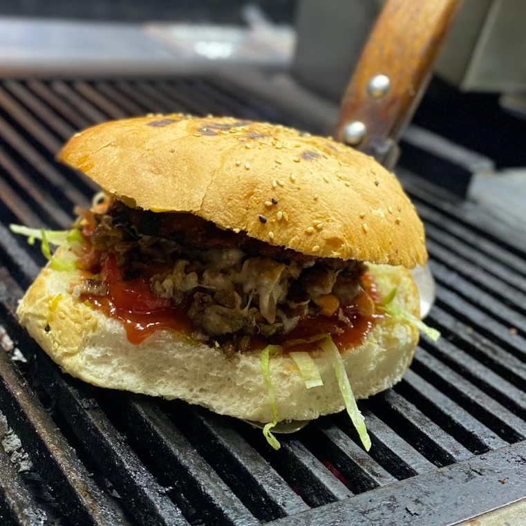hamburguesa de carne asada
