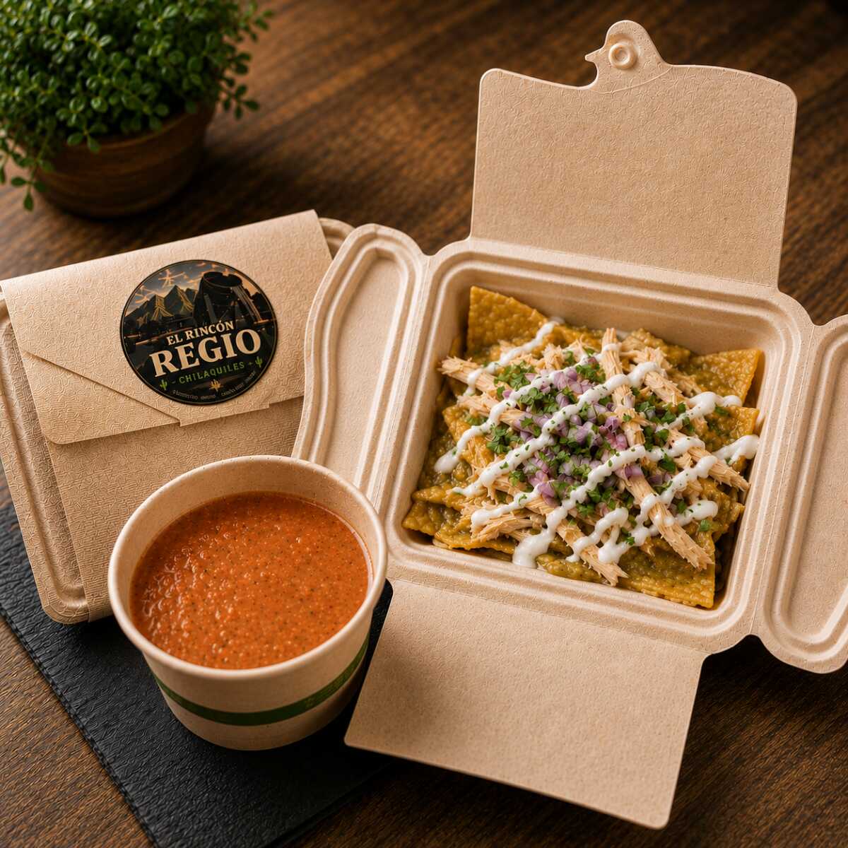 Frida Chilaquiles Rojos con Pollo