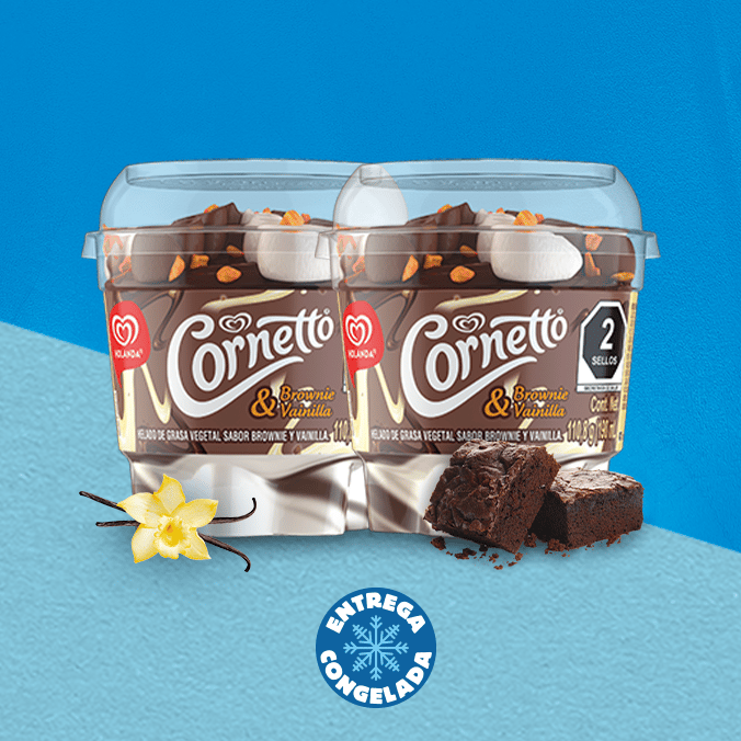 Cornetto Brownie/Vainilla (2 piezas)