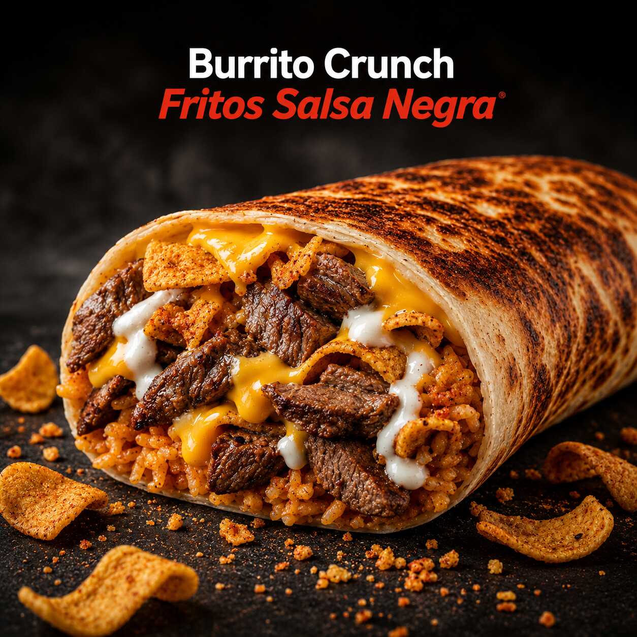 Burrito Crunch Fritos Salsa Negra