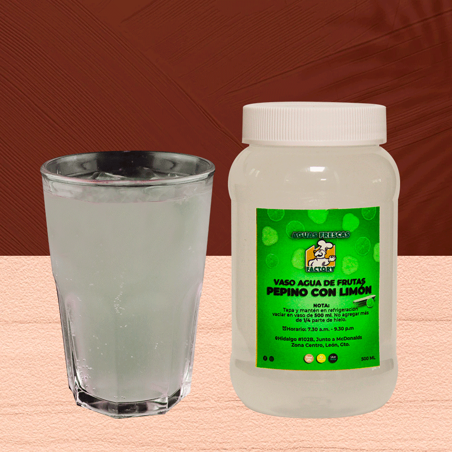 Agua De Pepino Limon  500 ml