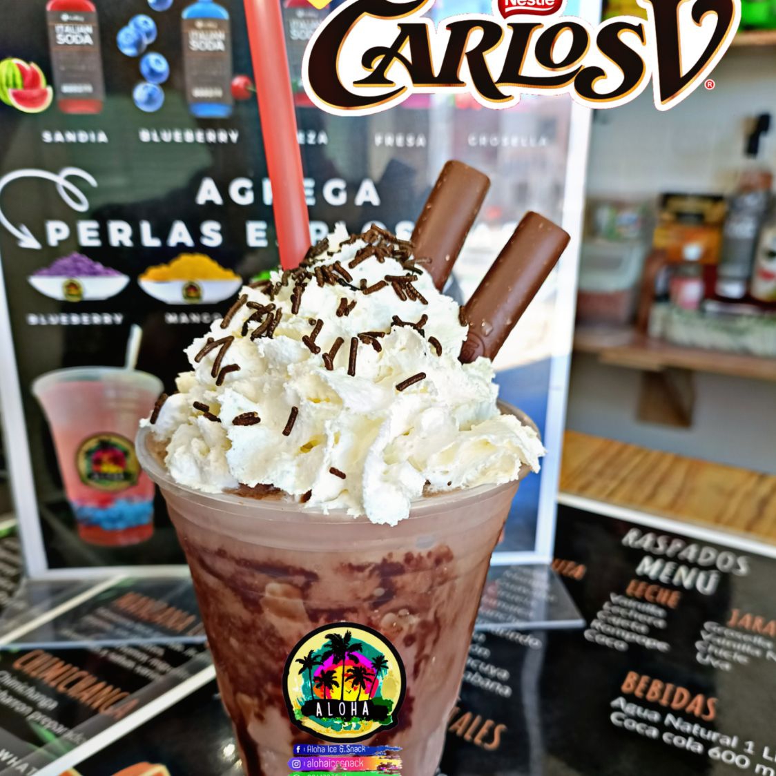 Frappe Carlos V + Choco Monster