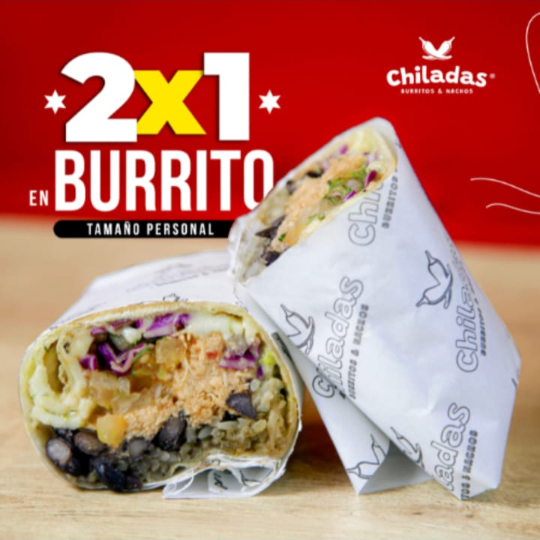 2 por 1 Burrito Personal Chili con Carne
