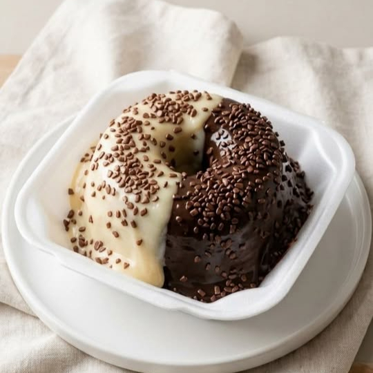 Para aqueles que amam dois sabores, com a massa caseira de chocolate. Delicioso brigadeiro branco de ninho com brigadeiro de chocolate! serve ate 3 ´pessoas!