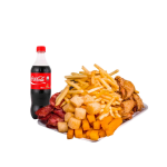 Porção mini mega 800gr + Coca-Cola 600ml.
mini mega 800gr ( batata, calabresa, frango, polenta e mandioca)
Nao é possivel alterar a composição deste combo.