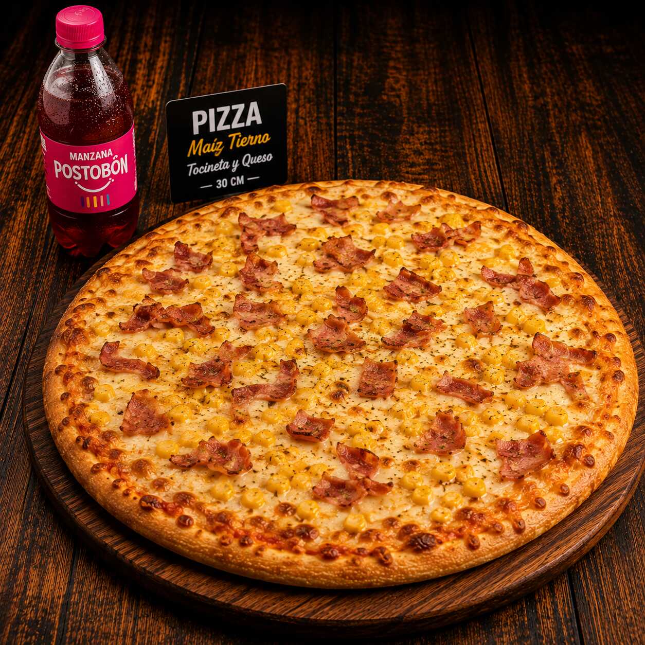 Combo Pizza Grande Maiz Baccon 30cm