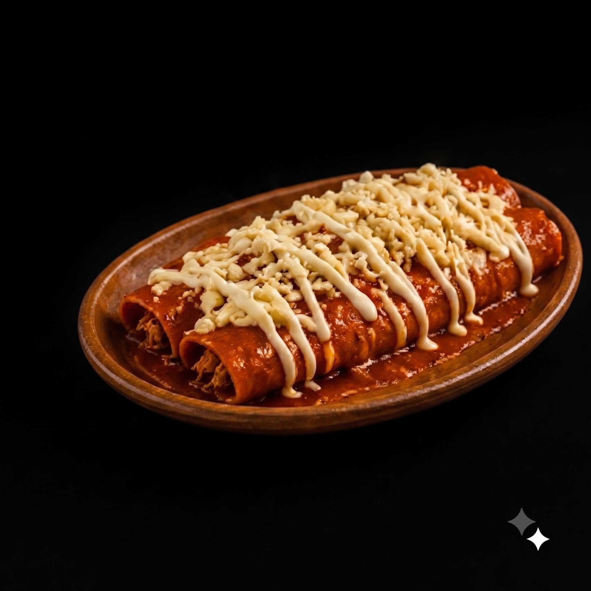 Enchiladas Rojas con Queso