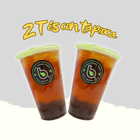 2 TÉS CON DOBLE TAPIOCA