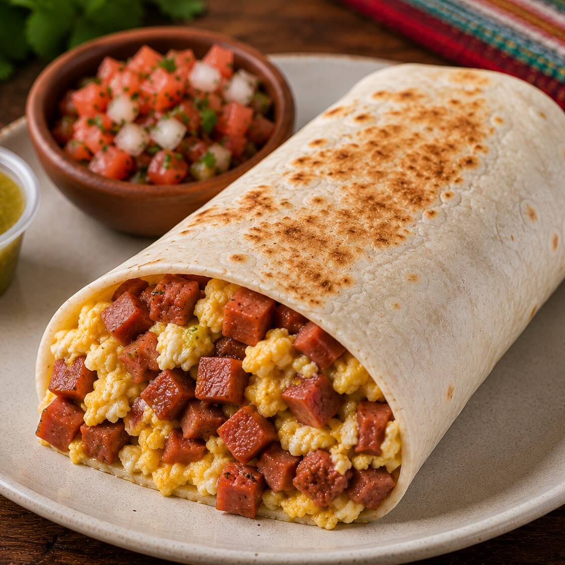 Burrito de Huevo con Salchicha