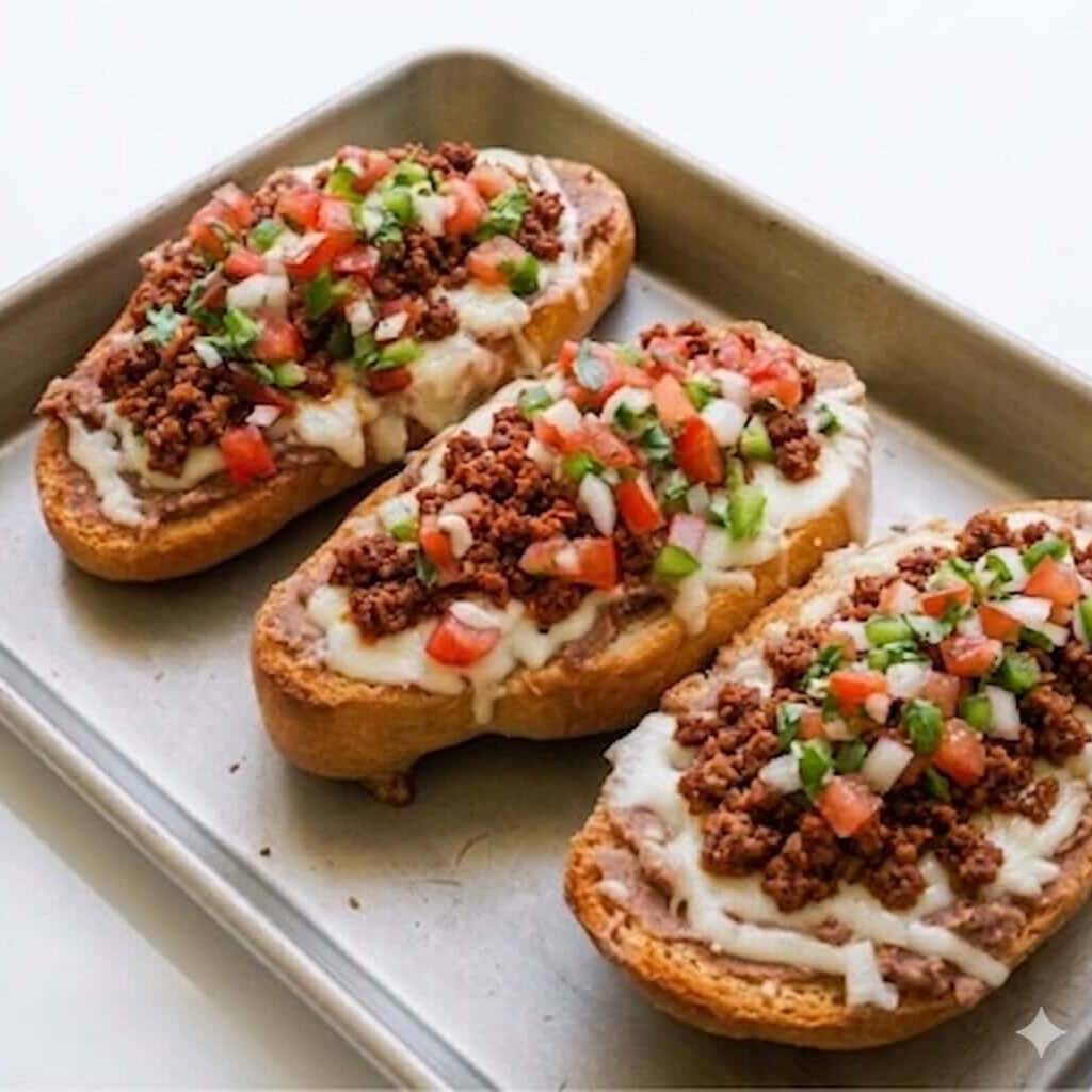 Molletes Con Chorizo 3pzas